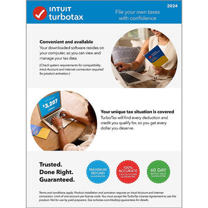 TurboTax Home & Business 2024: Federal & State Tax Software + E-file [PC/Mac Download]